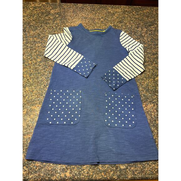 Mini Boden Girls Navy White Polka Dots and Stripes Size 9-10 NWT - Picture 7 of 11